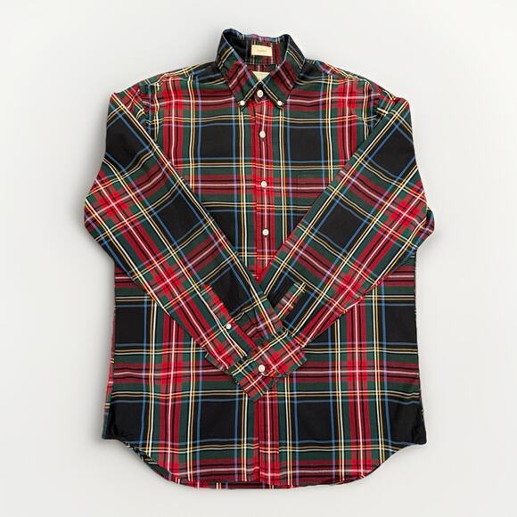 J.CREW Other - J.Crew Mens Classic Stretch Secret Wash Organic Cotton Plaid Shirt Medium